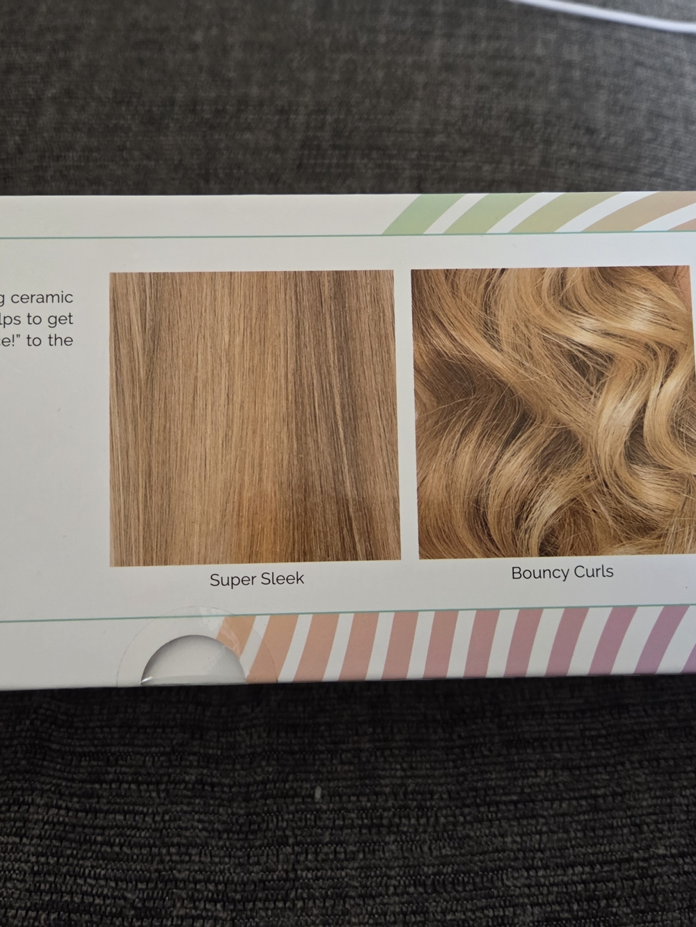 CHI Vibes Curved Edge Hairstyling Iron in Pastel Gradient NWT - Picture 3 of 3